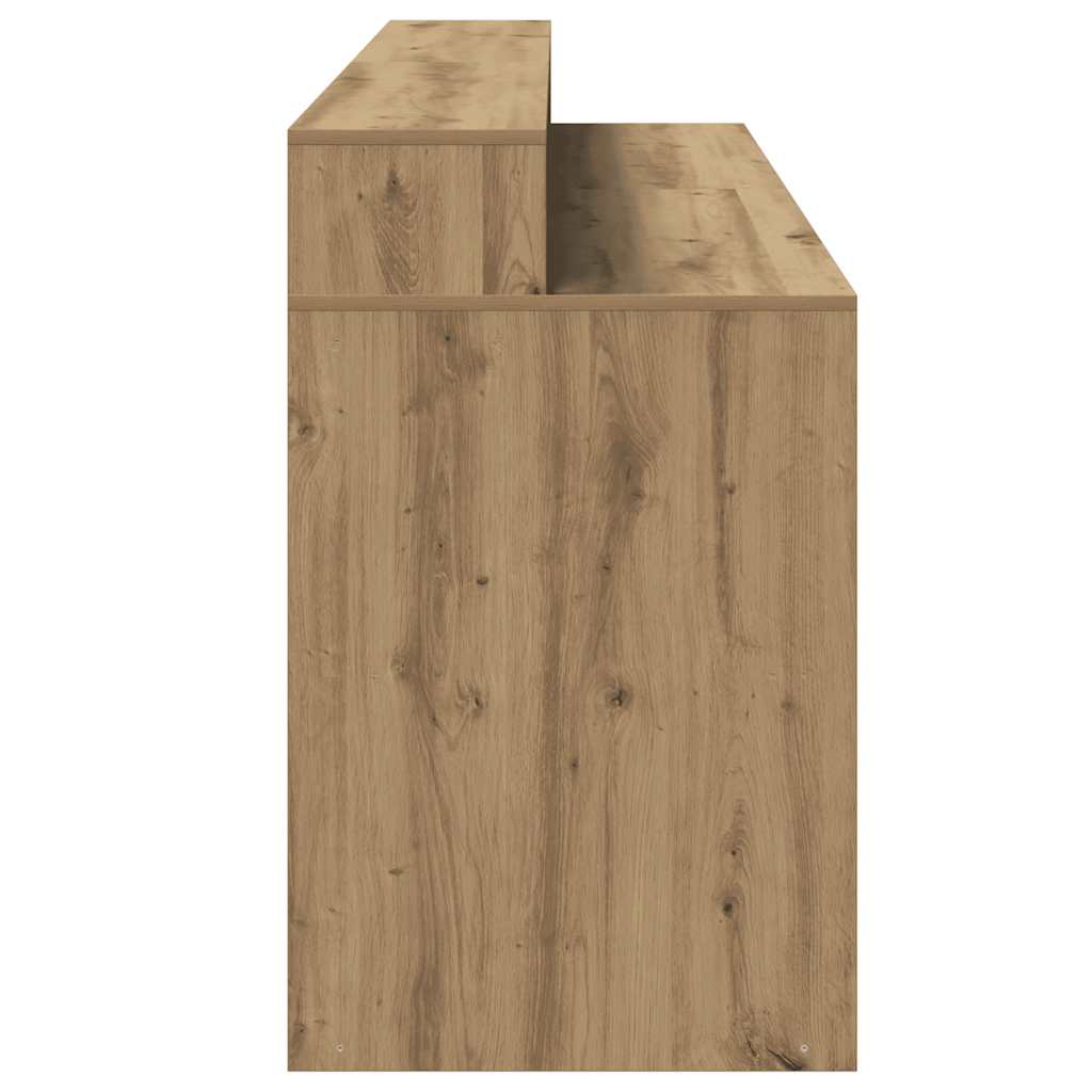 vidaXL LED-Schreibtisch Artisan-Eiche 200x55x91 Holzwerkstoff