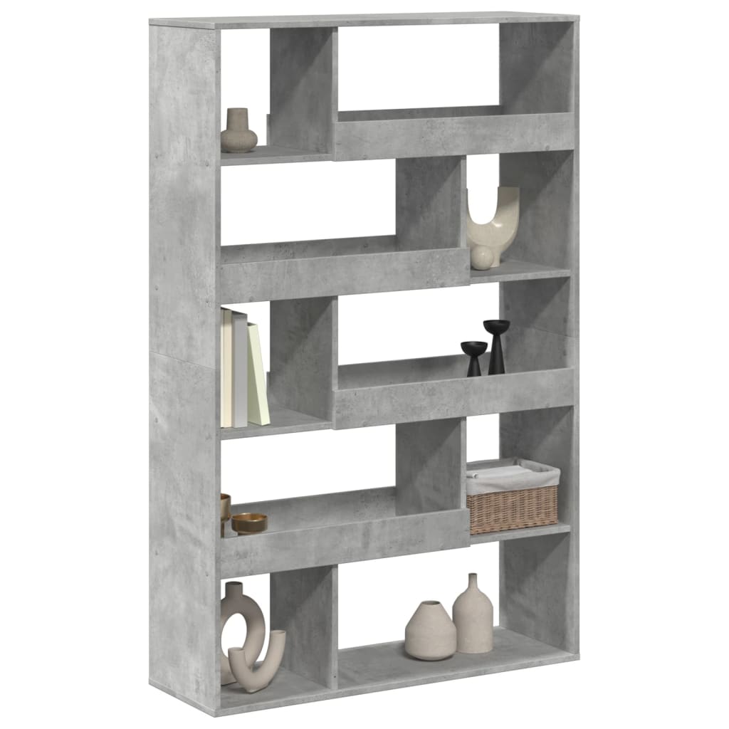 vidaXL Séparateur de pièce gris béton 100x33x156,5 cm bois d'ingénierie