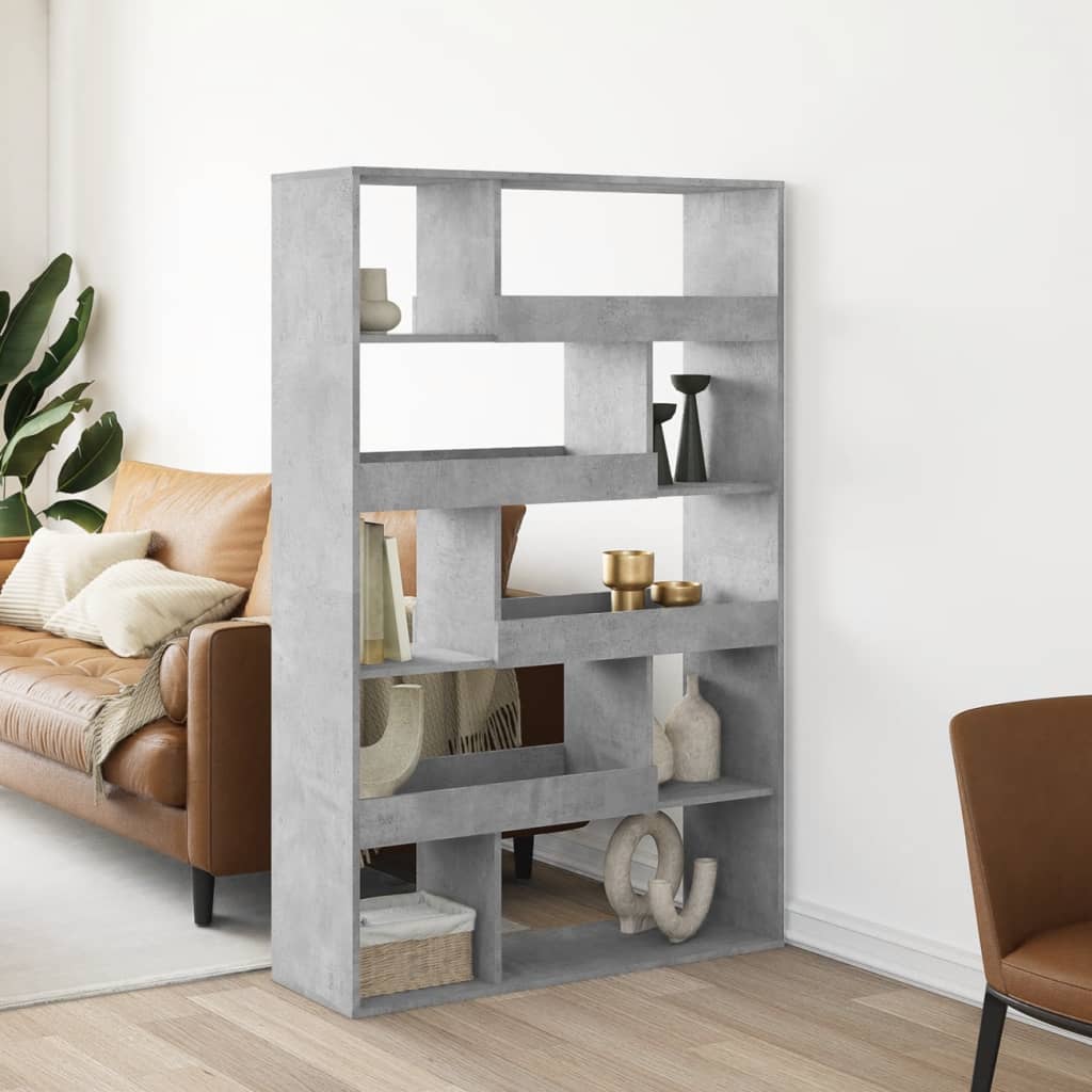 vidaXL Séparateur de pièce gris béton 100x33x156,5 cm bois d'ingénierie