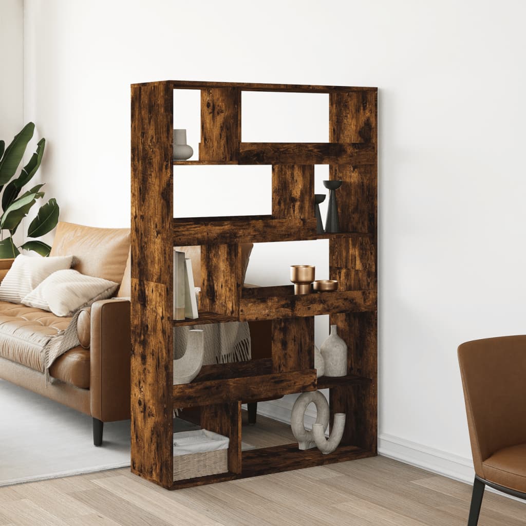vidaXL Séparateur de pièce Chêne fumé 100x33x156,5 cm Bois d'ingénierie
