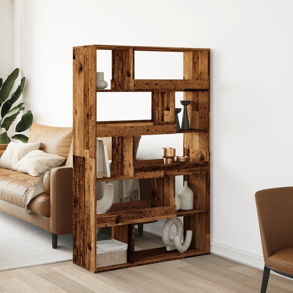 vidaXL Cloison de séparation aspect vieux bois 100x33x156,5 cm Bois d'ingénierie