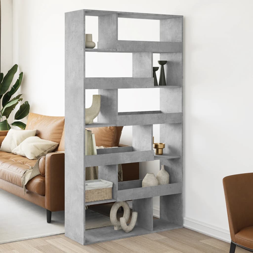 vidaXL Paravent Gris béton 100x33x187,5 cm Bois d'ingénierie
