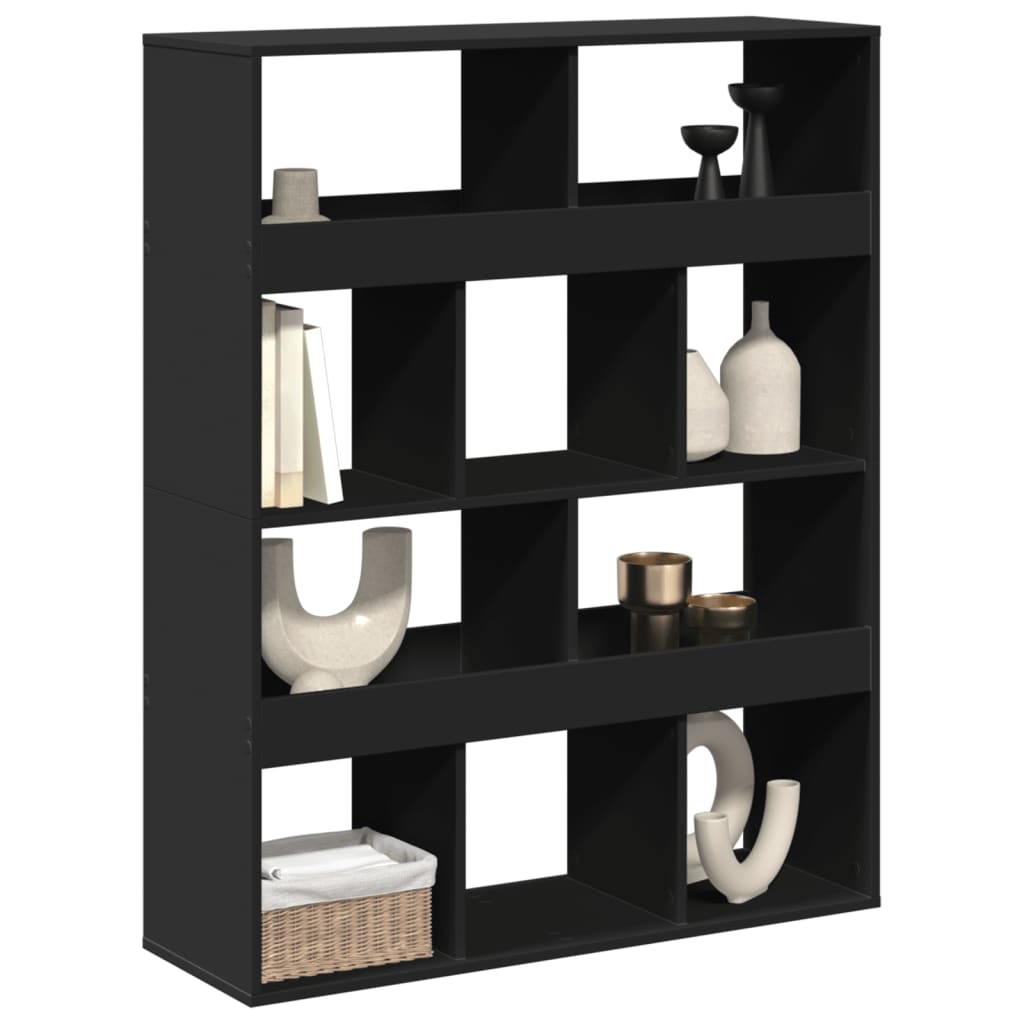 vidaXL Raumteiler Schwarz 100x33x125,5 cm Holzwerkstoff