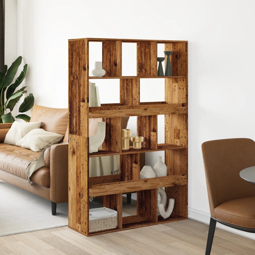 vidaXL Raumteiler Altholz-Optik 100x33x156,5 cm Holzwerkstoff
