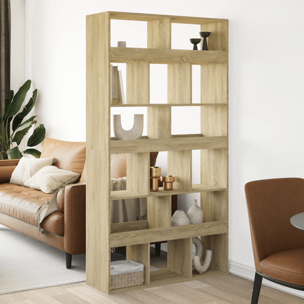 vidaXL Raumteiler Sonoma-Eiche 100x33x187,5 cm Holzwerkstoff