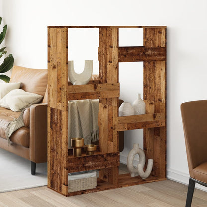 vidaXL Paravent aspect vieux bois 100x33x135 cm Bois d'ingénierie
