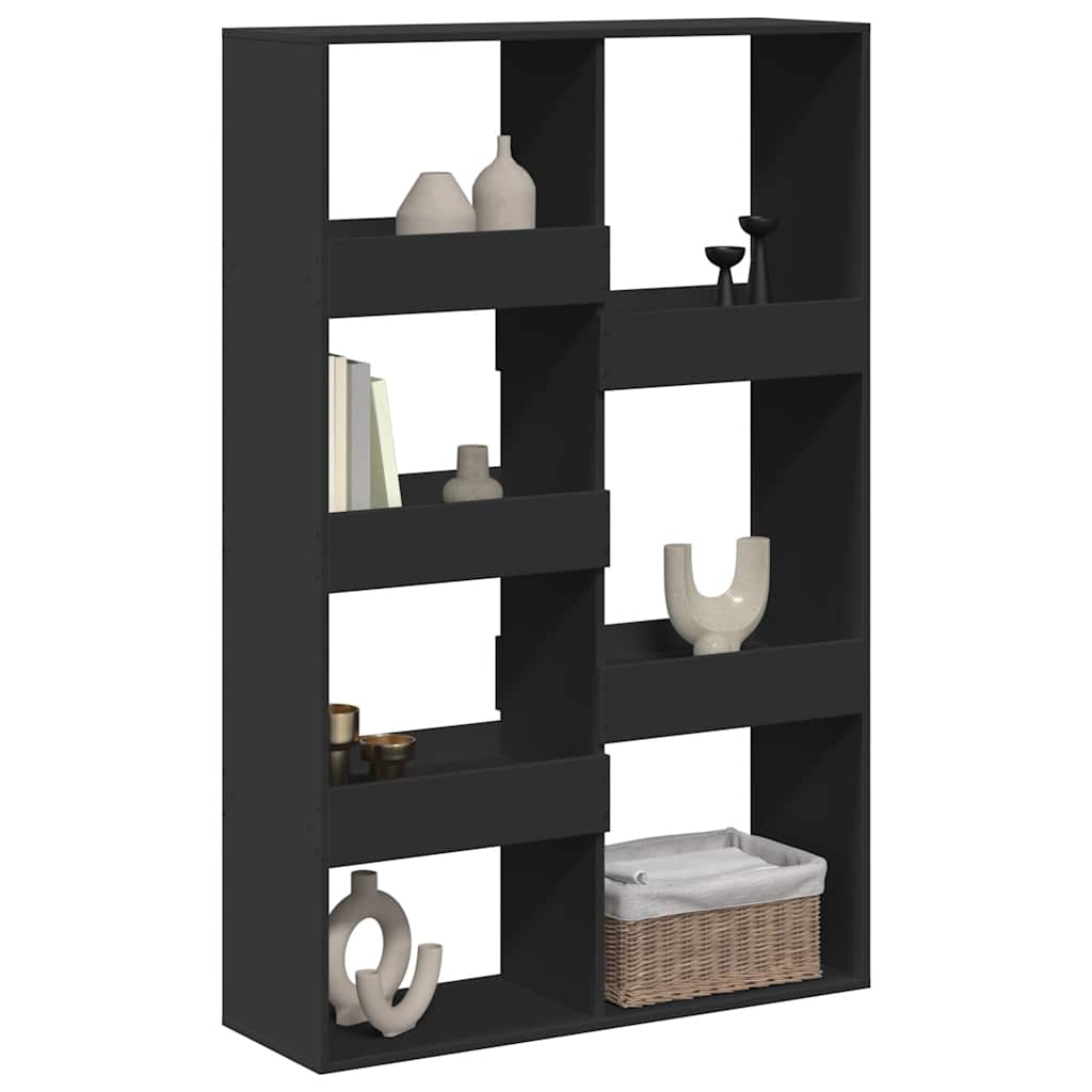 vidaXL Raumteiler Schwarz 100x33x155,5 cm Holzwerkstoff