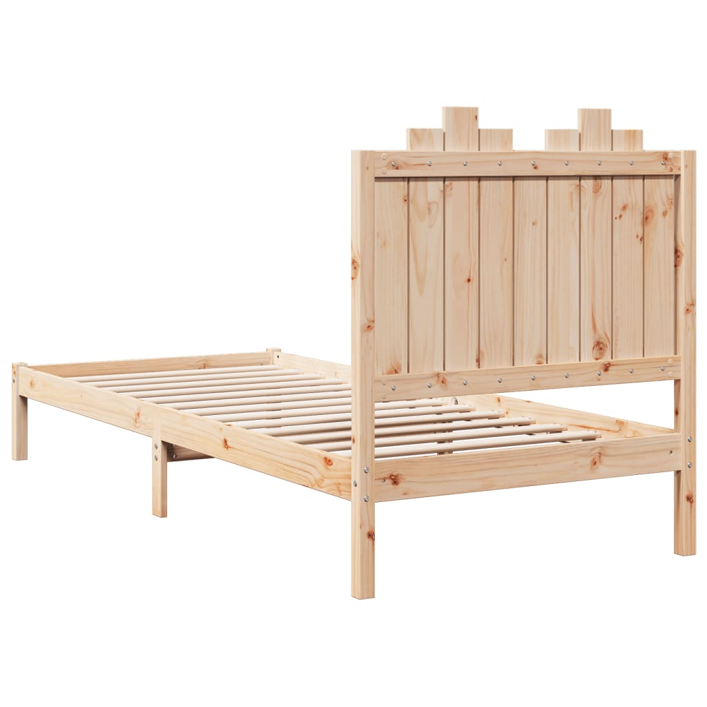 vidaXL Massivholzbett Extra Lang ohne Matratze 100x210 cm