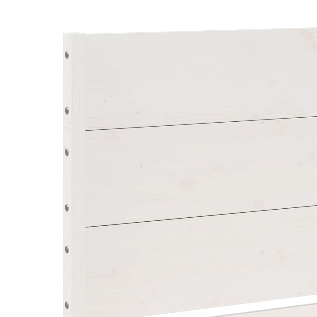 Massivholzbett Extra Lang ohne Matratze Weiß 200x220 cm