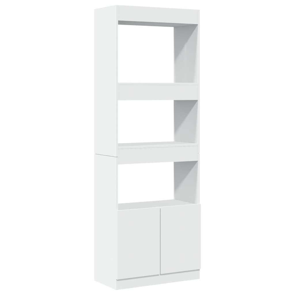 vidaXL Buffet haut blanc 63x33x180 cm Aggloméré