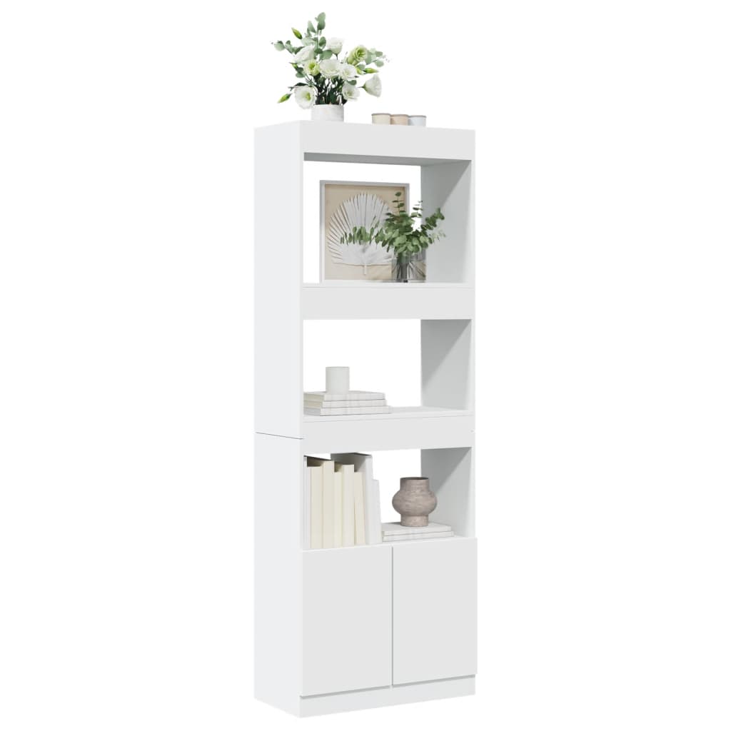 vidaXL Buffet haut blanc 63x33x180 cm Aggloméré
