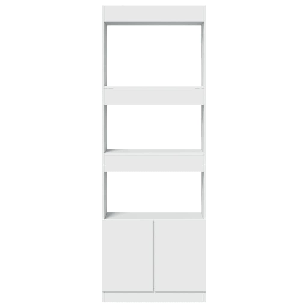vidaXL Buffet haut blanc 63x33x180 cm Aggloméré