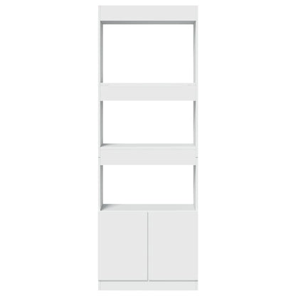 vidaXL Buffet haut blanc 63x33x180 cm Aggloméré