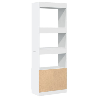 vidaXL Buffet haut blanc 63x33x180 cm Aggloméré