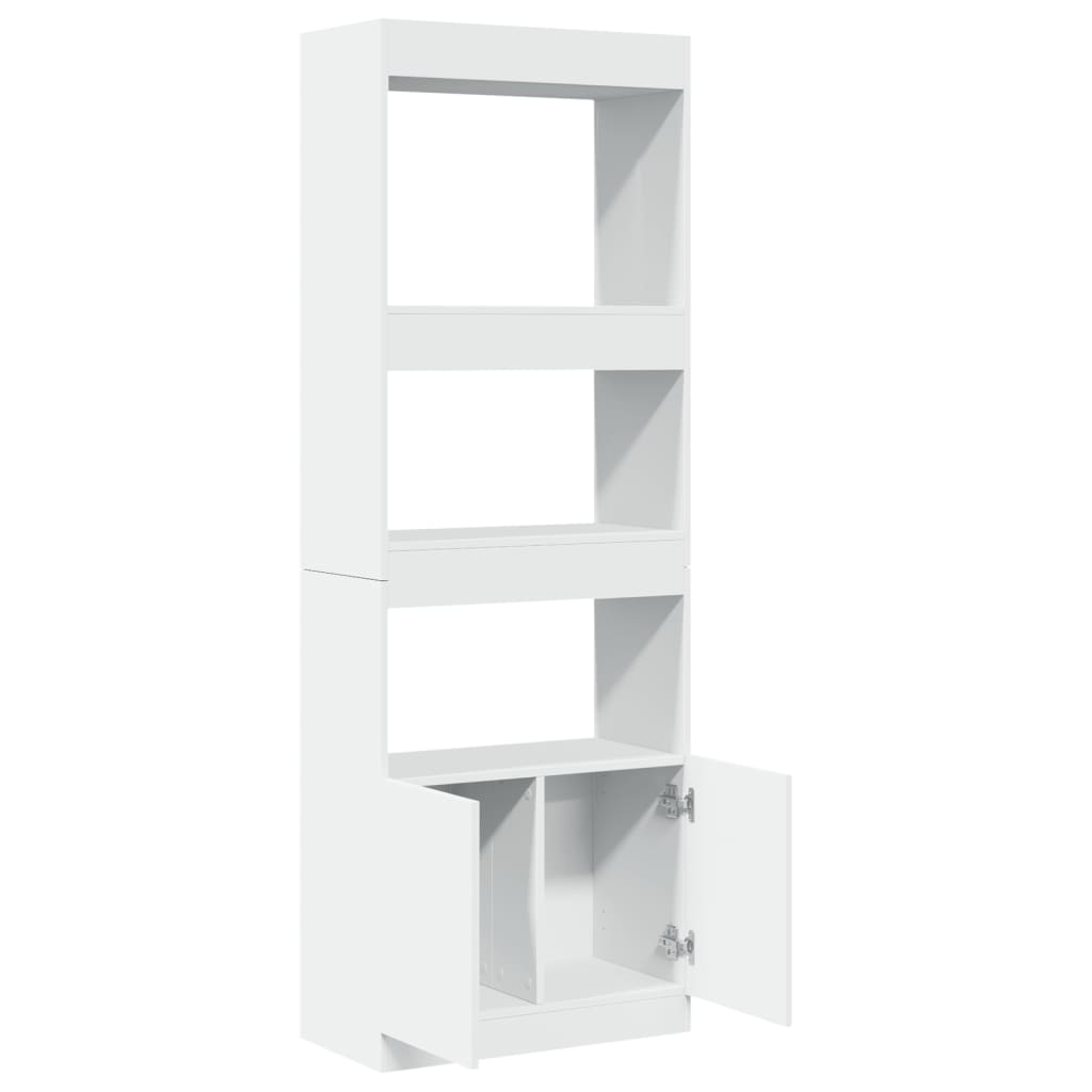 vidaXL Buffet haut blanc 63x33x180 cm Aggloméré