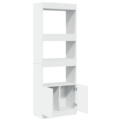 vidaXL Buffet haut blanc 63x33x180 cm Aggloméré