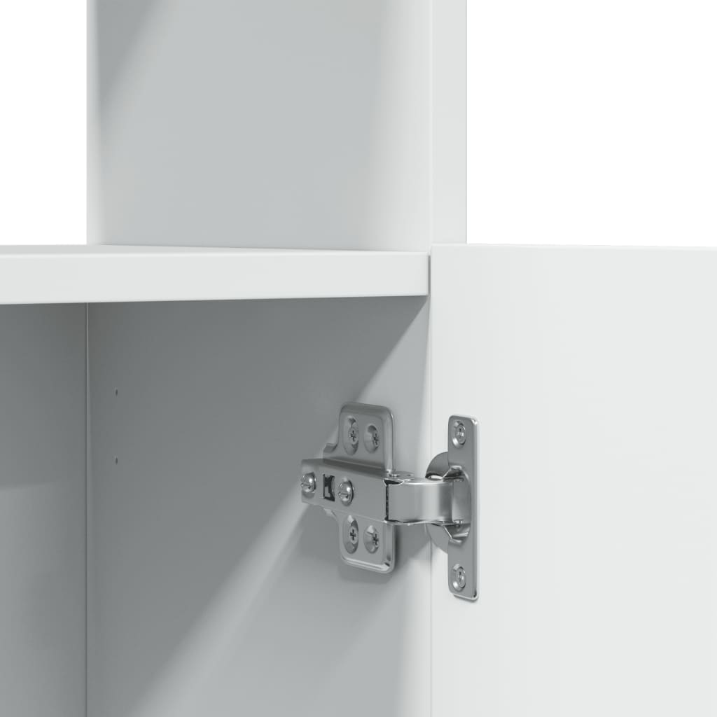 vidaXL Buffet haut blanc 63x33x180 cm Aggloméré