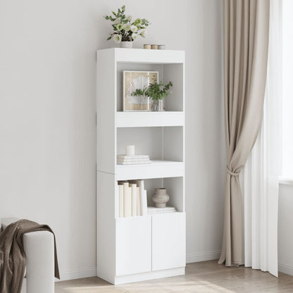 vidaXL Buffet haut blanc 63x33x180 cm Aggloméré