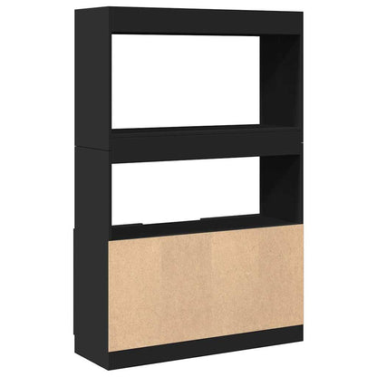 vidaXL Desserte noire 92x33x140 cm Bois d'ingénierie