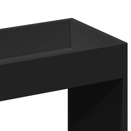 vidaXL Desserte noire 92x33x140 cm Bois d'ingénierie