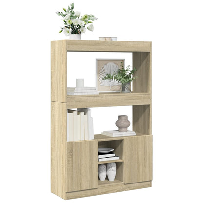 vidaXL Highboard chêne Sonoma 92x33x140 cm en bois d'ingénierie