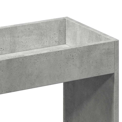 vidaXL Buffet haut gris béton 92x33x140 cm en bois d'ingénierie