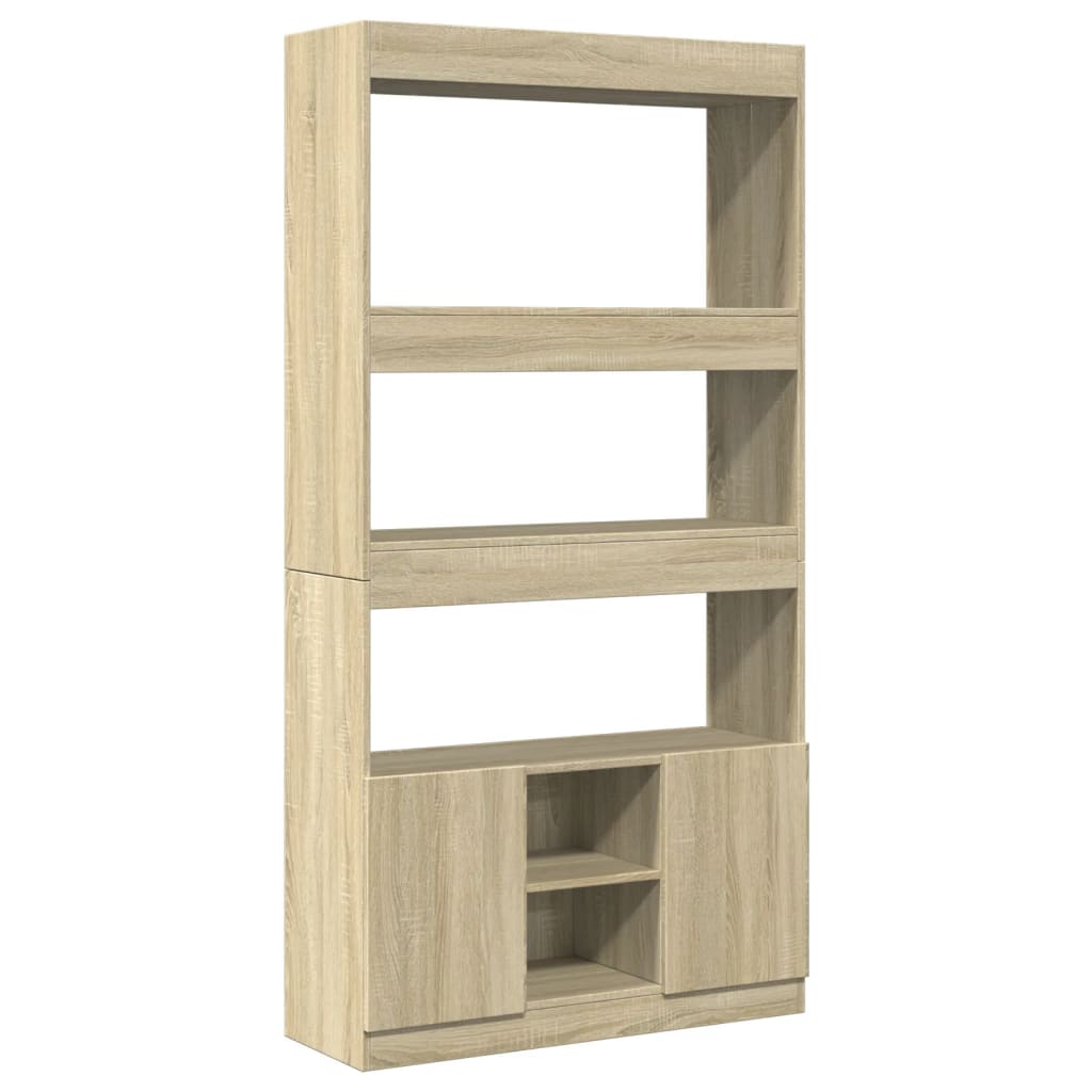 vidaXL Buffet haut chêne Sonoma 92x33x180 cm Aggloméré