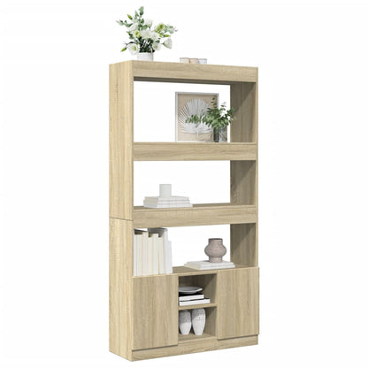 vidaXL Buffet haut chêne Sonoma 92x33x180 cm Aggloméré
