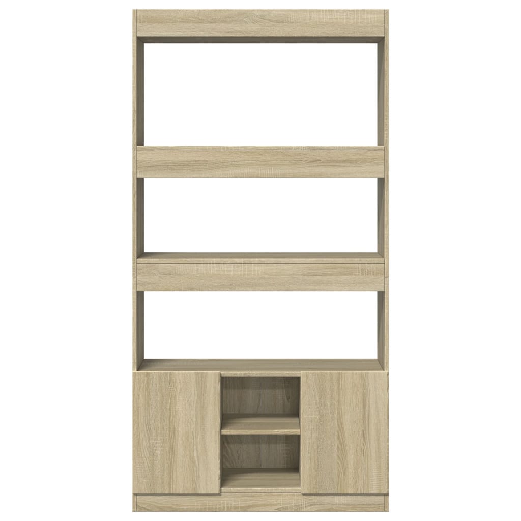 vidaXL Buffet haut chêne Sonoma 92x33x180 cm Aggloméré