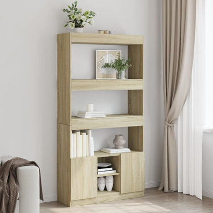 vidaXL Buffet haut chêne Sonoma 92x33x180 cm Aggloméré