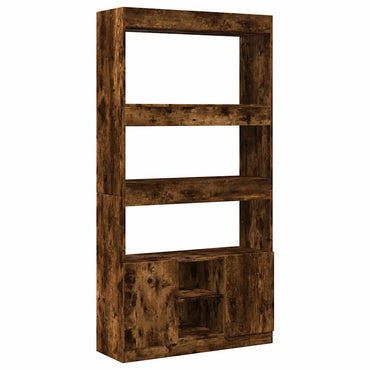 vidaXL Buffet haut chêne fumé 92x33x180 cm Aggloméré