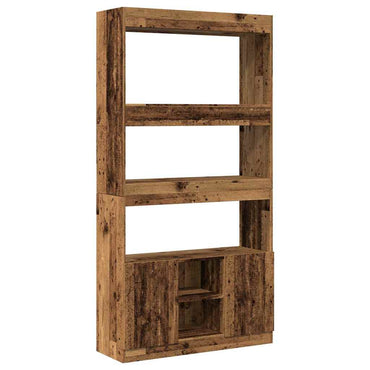 vidaXL Highboard aspect bois de récupération 92x33x180 cm bois d'ingénierie