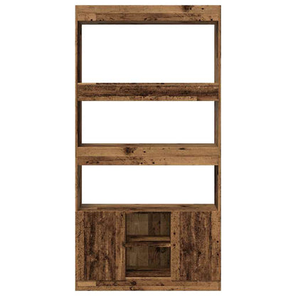 vidaXL Highboard aspect bois de récupération 92x33x180 cm bois d'ingénierie