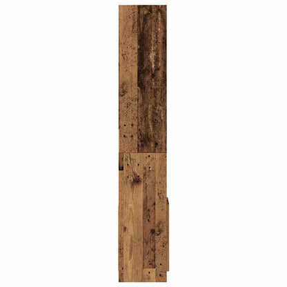 vidaXL Highboard aspect bois de récupération 92x33x180 cm bois d'ingénierie