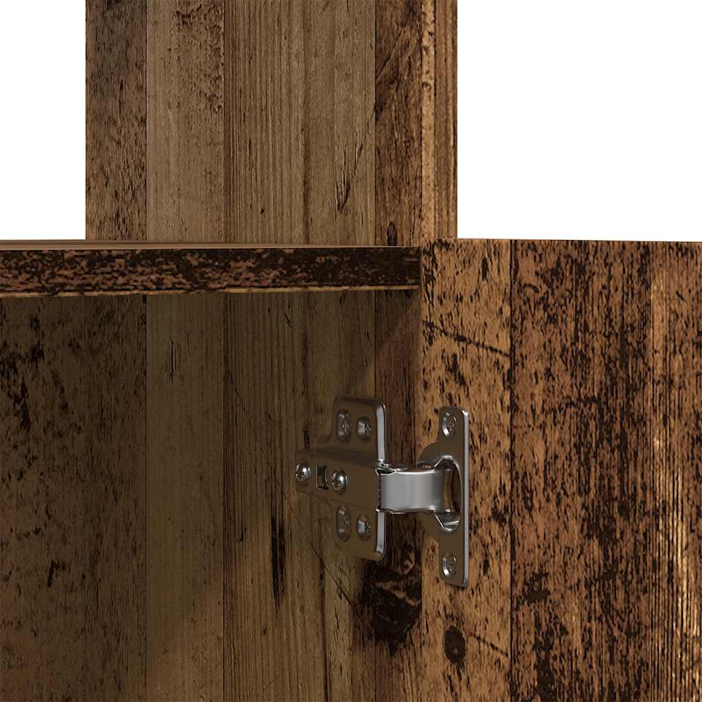 vidaXL Highboard aspect bois de récupération 92x33x180 cm bois d'ingénierie