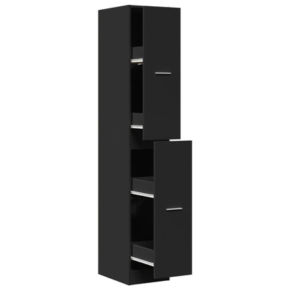 vidaXL Armoire de pharmacien Noir 30x41x174,5 cm Bois d'ingénierie
