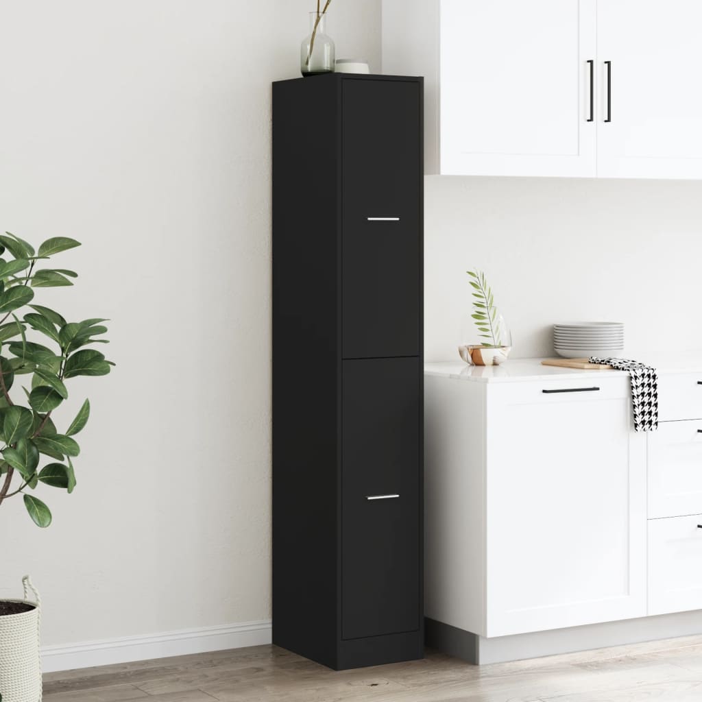 vidaXL Armoire de pharmacien Noir 30x41x174,5 cm Bois d'ingénierie