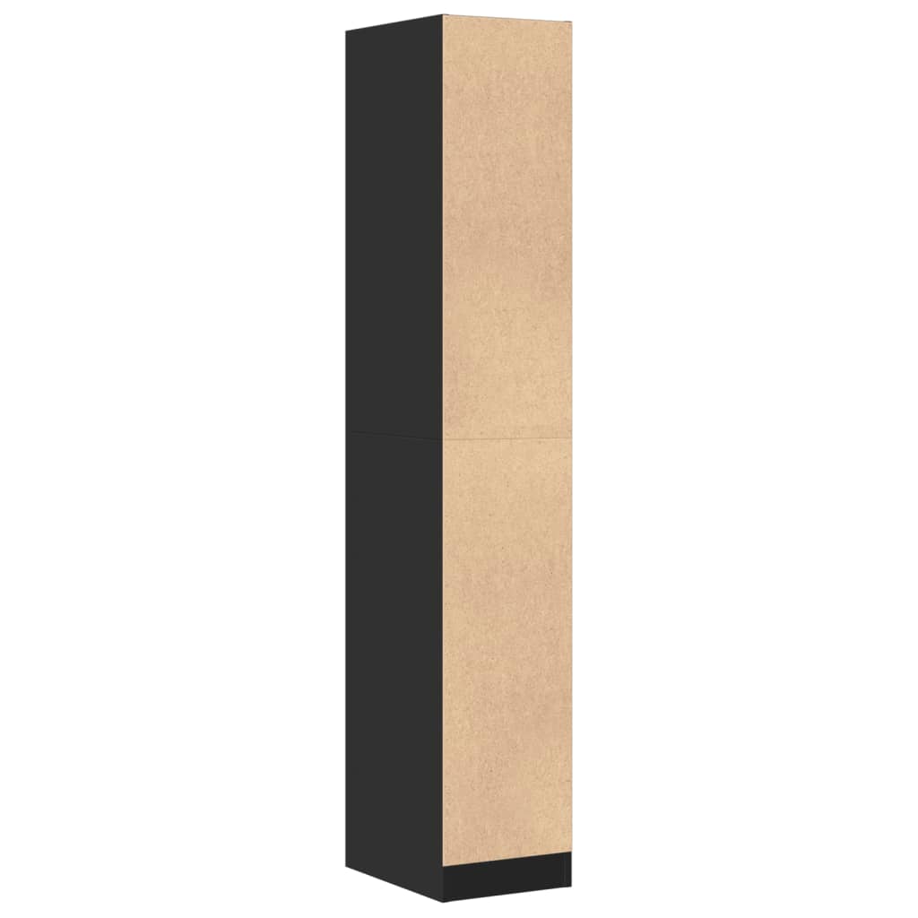 vidaXL Armoire de pharmacien Noir 30x41x174,5 cm Bois d'ingénierie
