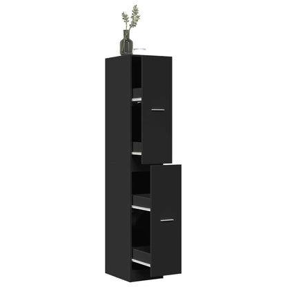 vidaXL Armoire de pharmacien Noir 30x41x174,5 cm Bois d'ingénierie