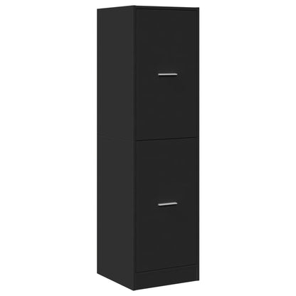 vidaXL Armoire de pharmacien noire 40x41x144,5 cm Bois d'ingénierie