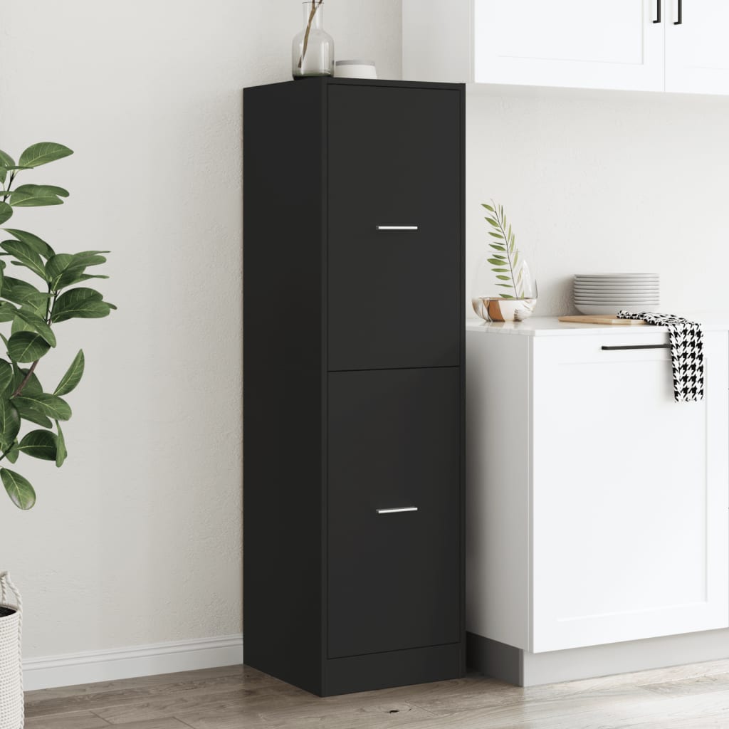 vidaXL Armoire de pharmacien noire 40x41x144,5 cm Bois d'ingénierie