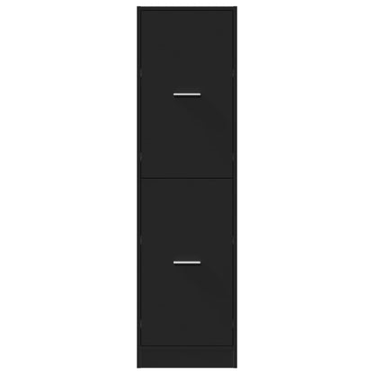 vidaXL Armoire de pharmacien noire 40x41x144,5 cm Bois d'ingénierie