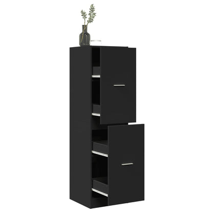 vidaXL Armoire de pharmacien noire 40x41x144,5 cm Bois d'ingénierie