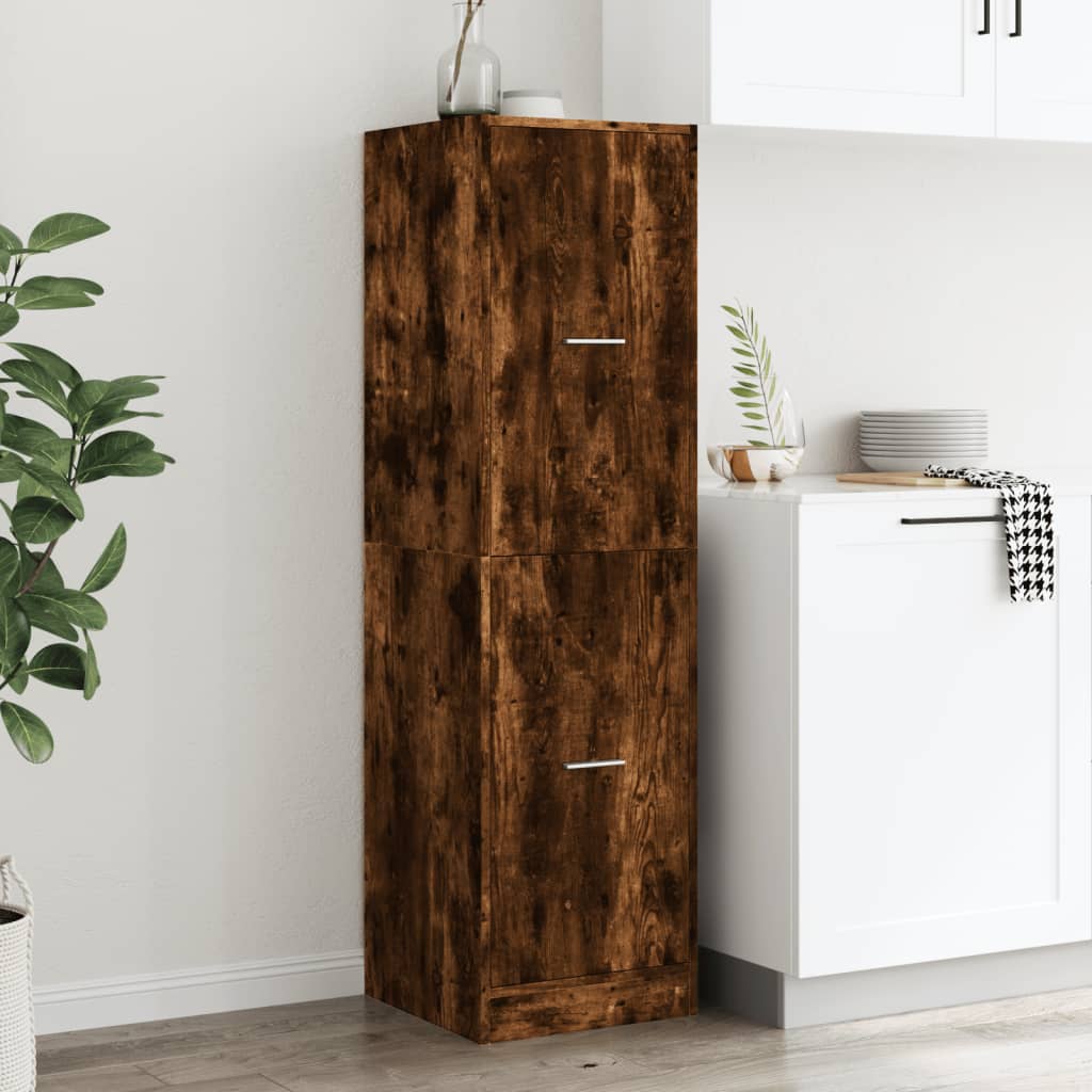 vidaXL Armoire de pharmacien chêne fumé 40x41x144,5 cm bois d'ingénierie