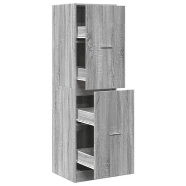 vidaXL Armoire de pharmacie Gris Sonoma 40x41x144,5 cm Bois d'ingénierie