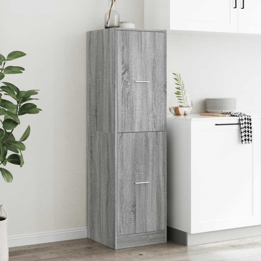 vidaXL Armoire de pharmacie Gris Sonoma 40x41x144,5 cm Bois d'ingénierie