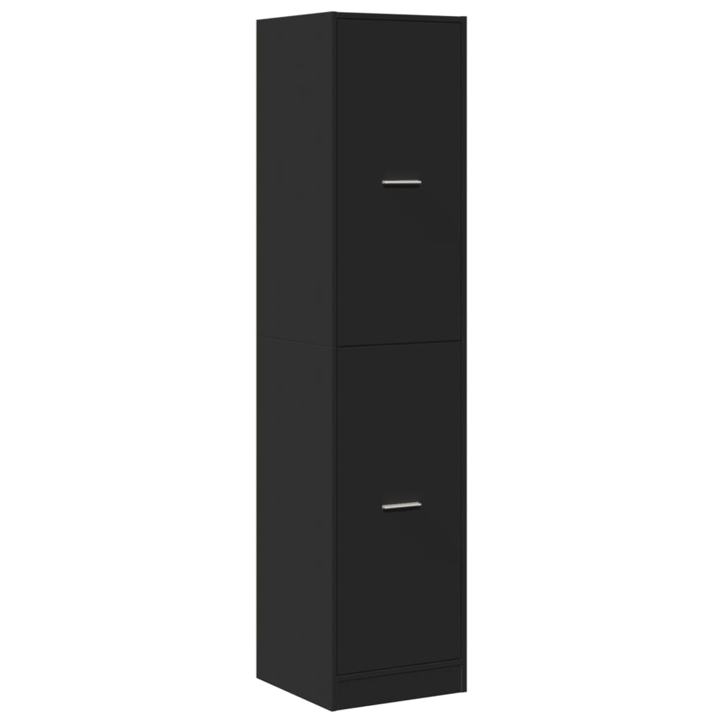 vidaXL Apothekerschrank Schwarz 40x41x174,5 cm Holzwerkstoff