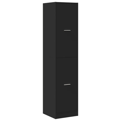 vidaXL Apothekerschrank Schwarz 40x41x174,5 cm Holzwerkstoff