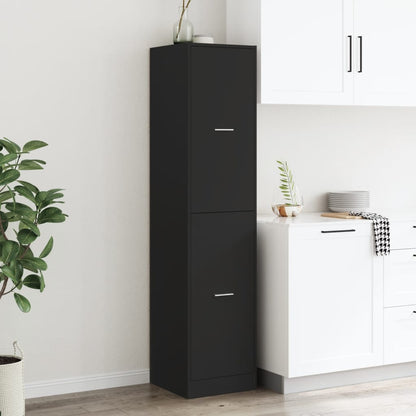vidaXL Apothekerschrank Schwarz 40x41x174,5 cm Holzwerkstoff