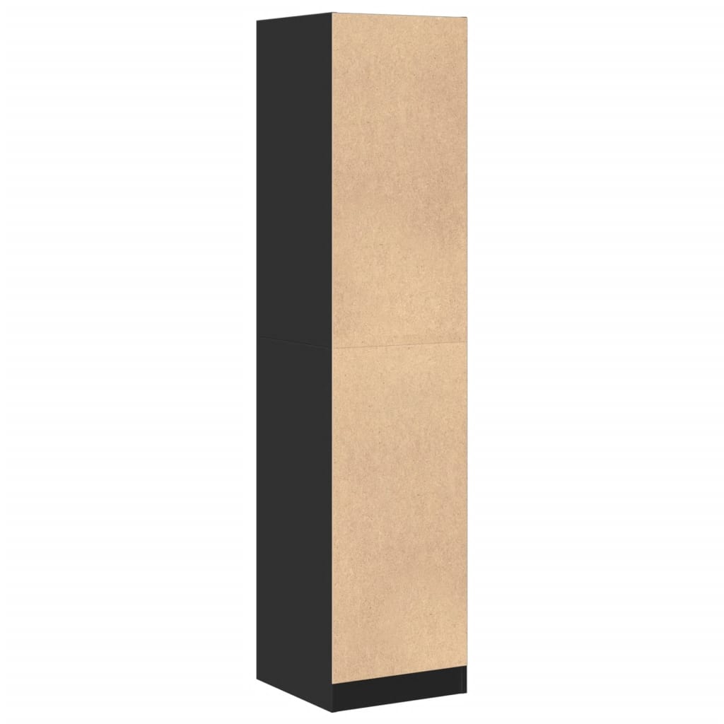 vidaXL Apothekerschrank Schwarz 40x41x174,5 cm Holzwerkstoff